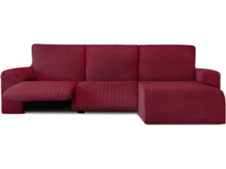 Capa de Chaise Longue Relax Direita EYSA Premium Jaz Tecido Multielástico (360 x 120 x 120 cm - Poliéster e Algodão - Burdeos)