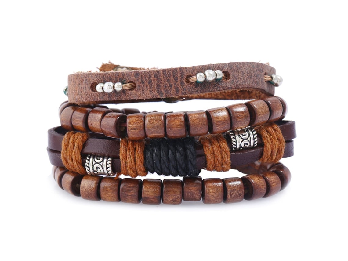Pulseira De Couro Vintage 2 Funções Presente
