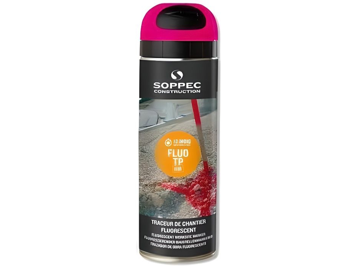 Marcador De Construção Fluorescente S Mark 500 Ml Cherry Fluo Soppec