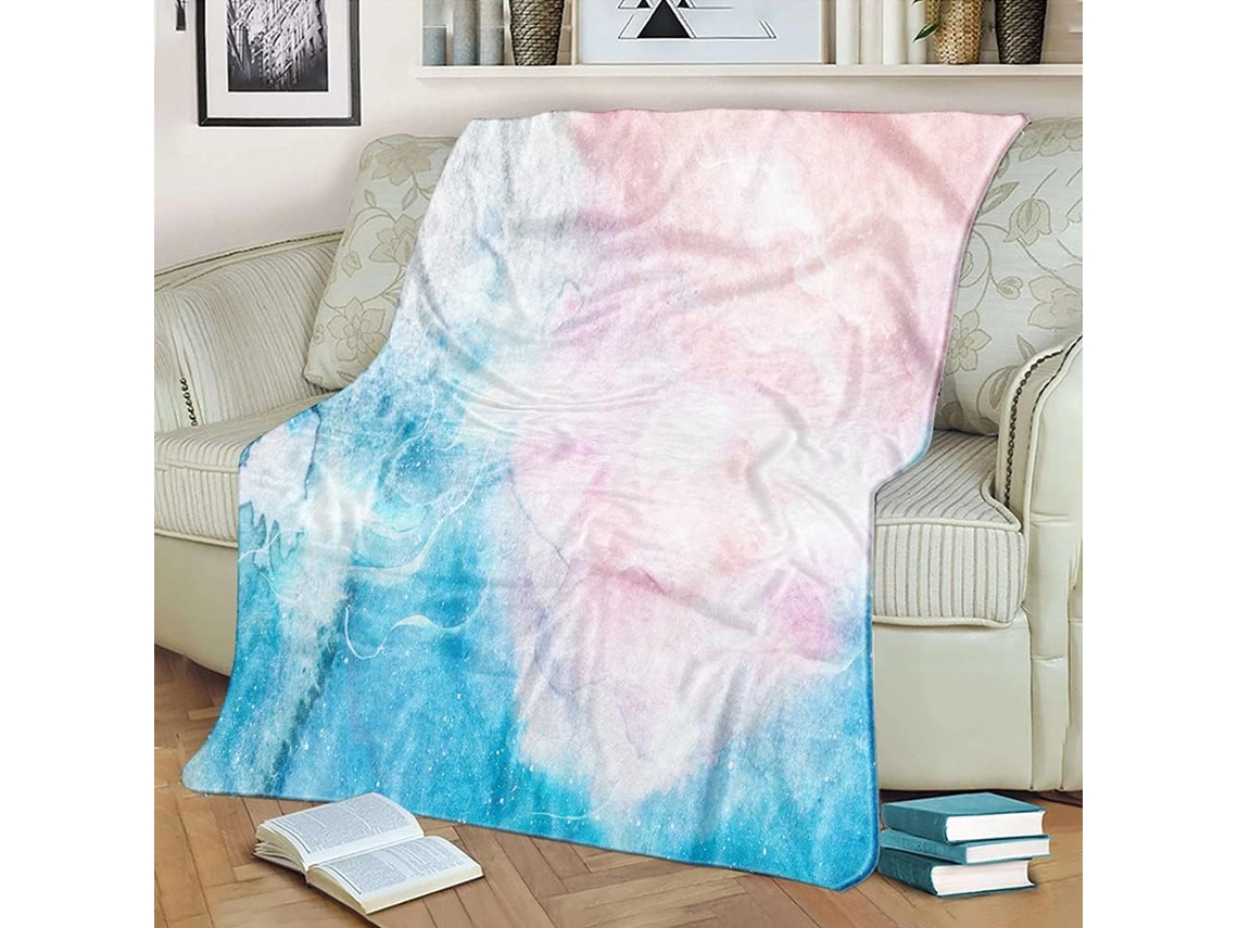 Manta de Verão Macia e Fofa Fansu em Microfibra Lã Flanela para Sofá com Estampa 3d Cama Que Mantém o Corpo Aq