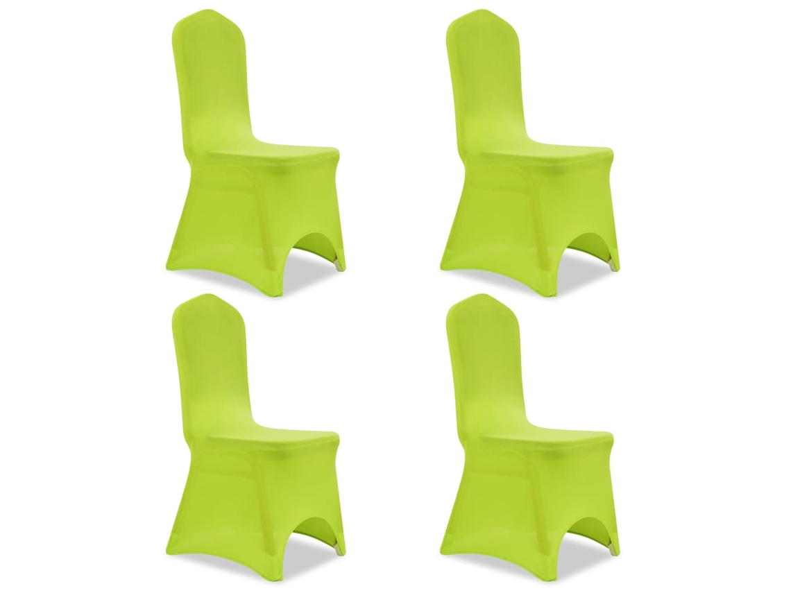 Vidaxl Capa Extensível Para Cadeira 4 Pcs Verde