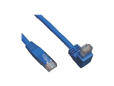 Cabo De Conexão Cat6 Tripp Lite Rj45 Ângulo Reto Para Baixo Azul 91 Cm Tripplite