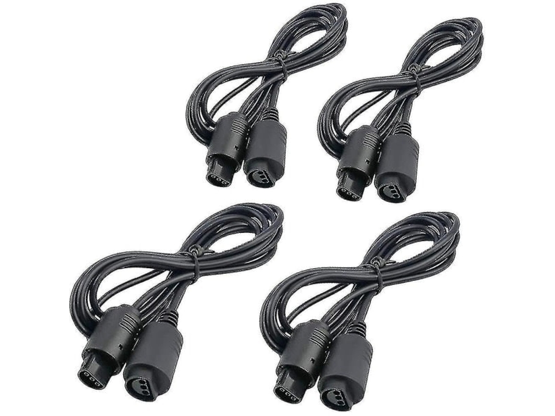 Pacote Com 4 Cabos De Extensão De 1,8 M Para Nintendo 64 Aquaforge (n64)