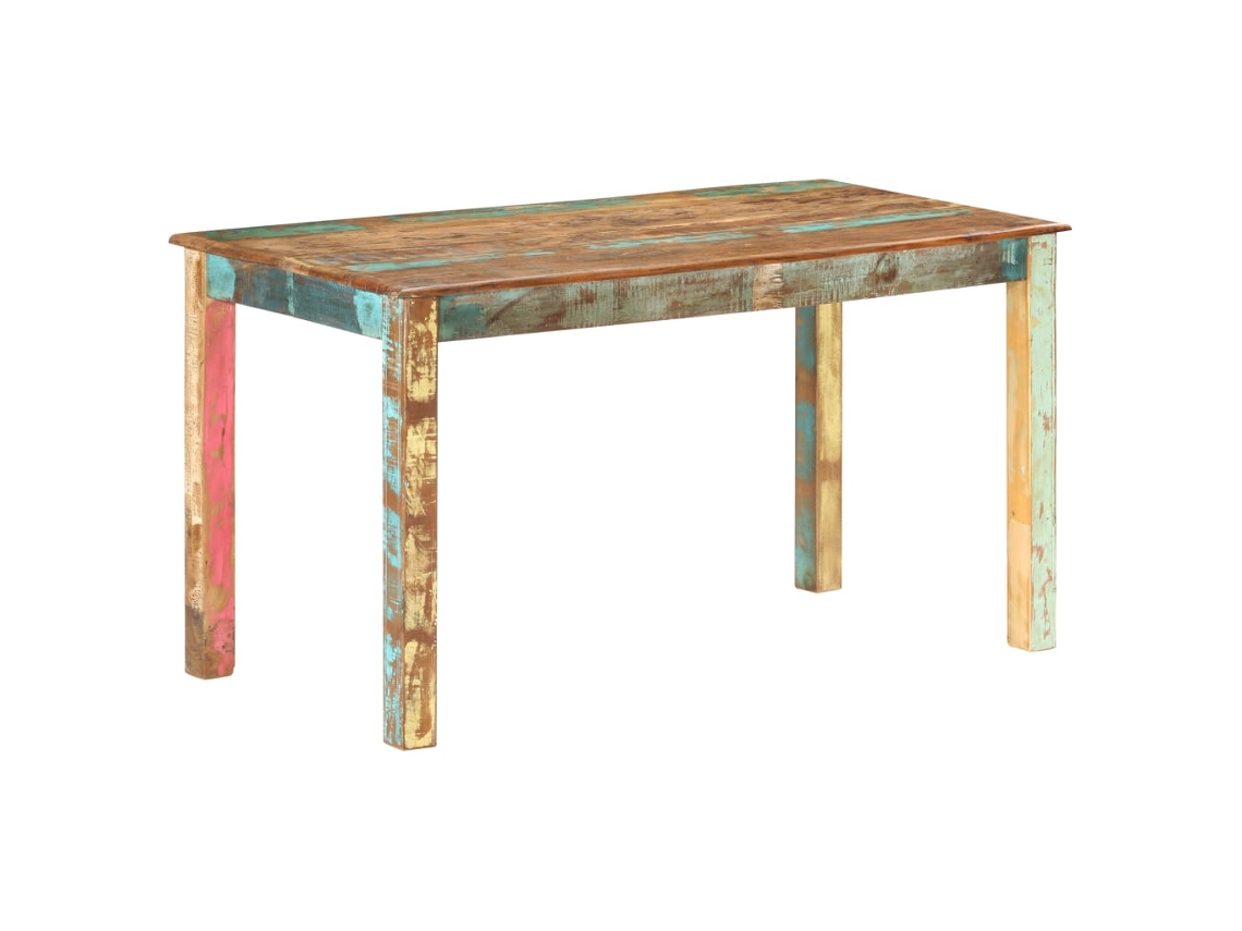 Vidaxl Mesa De Jantar 140x70x76 Cm Madeira Recuperada Maciça