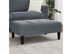 Vidaxl Apoio De Pés 77x55x31 Cm Veludo Cinzento-escuro