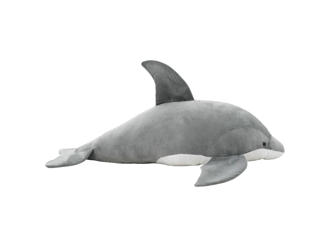Vidaxl Golfinho De Peluche Cinzento