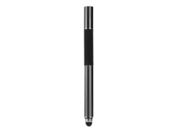 Caneta Stylus (desenho E Escrita À Mão, Toque Duplo) 2 Em 1 Pano Condutivo Silicone Copo De Sucção Disco De Metal Inteiro Preto