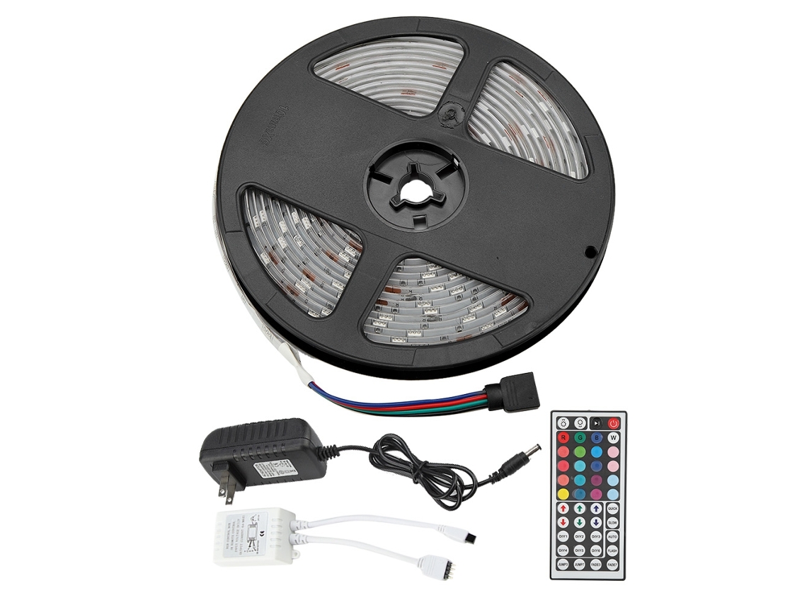 Rebe-tira Led De 5m 150led Impermeável Rgb Colorida Para Lar E Bar