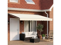 Vidaxl Toldo Retrátil Manual Creme 4 × 3,5 M