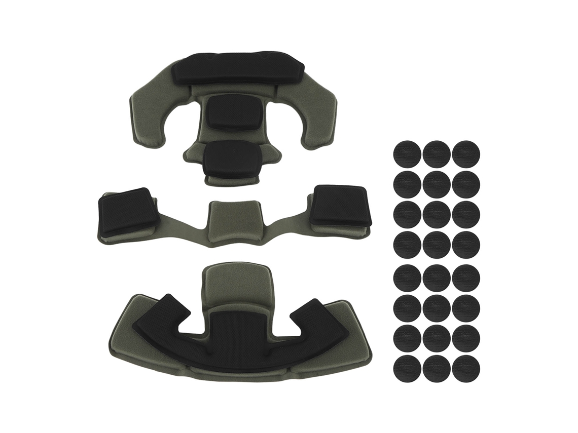 Ycnm-kit 3 Espumas Proteção Capacete Moto Verde Od