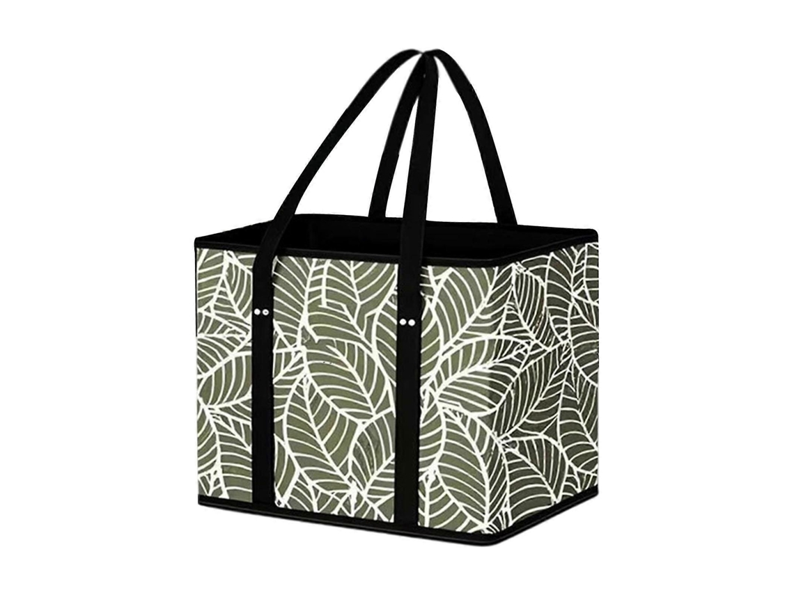 Sacola de Compras Dobrável com Fundo Reforçado, Cesta de Compras em Tnt para Supermercado, Atividades Ao Ar Livre, Multicolorida. GOKOCO