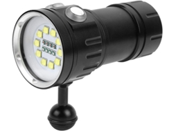 Tocha De Mergulho Led, Lanterna Leve Portátil Longa Vida Útil Para Mergulho Para Mergulhador Yizhood (preto)