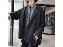 Blazer Casual Masculino Estilo Lazer Solto Moderno, Inverno/primavera, Tamanhos M A Xxl, Cores Bege Azul Preto Cinza Blacke