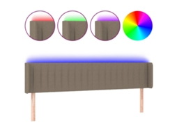 Led Headboard, Led Headboards Vidaxl Cinzento-acastanhado Tecido (163 X 16 X 78/88 Cm)