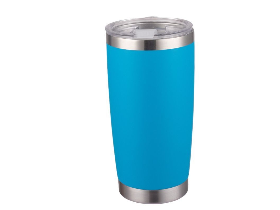 2026 taza Termo de Acero Inoxidable para Exterior 20 Oz, Aislada Al Vacío Con Tapa, Color Azul Claro