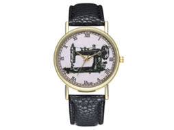 Reloj De Pulsera Analógico De Cuarzo Con Dial Redondo Zhoulianfa Para Hombre Mujer Estudiante Negro