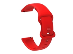 Pulseira De Silicone Universal 22 Mm, Compatível Com Garmin Venu/ Samsung Galaxy Watch Active 2, Cor Vermelha