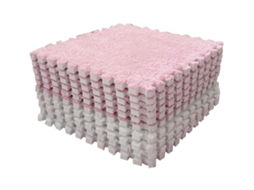 Colchoneta De Espuma Plush Entrelazada Para Suelo Puzzle Alfombra Suave