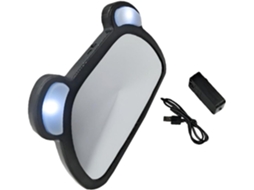 Espelho De Observação Para Carro Com Controle Remoto Led, Recarregável Via Usb, Tamanho Grande, Plástico Resistente.