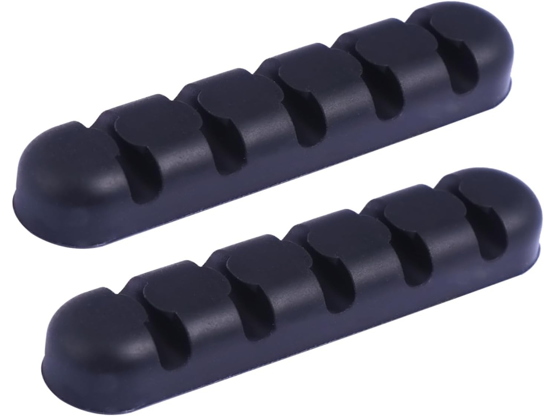 Conjunto De 3 Organizadores De Cabos Autoadesivos Para Desktops.