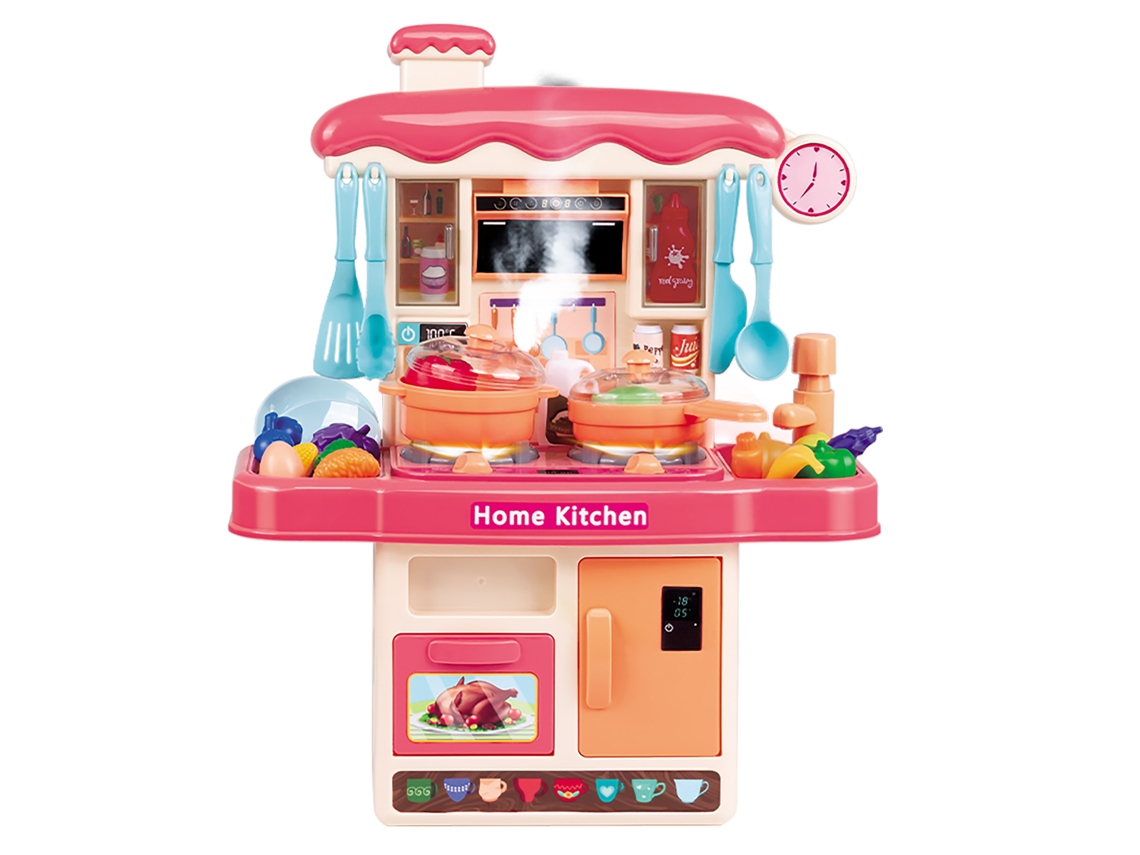Brinquedo De Cozinha 31pcs Com Luz E Som Para Crianças Cor Rosa