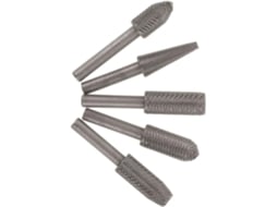 Conjunto De 5 Limas Rotativas Pretas Em Aço Para Gravação E Perfuração.