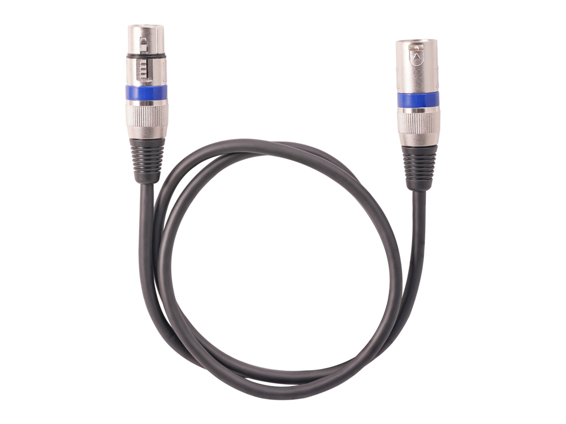 Cabo Lurelia XLR macho/fêmea de 2 m, para microfones, mesas de mixagem, amplificadores e colunas ativas.