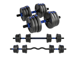 Kit Haltères Musculation Haltères Adjustable 25 Kg 3 In 1. Set Of Weight Adjustable With Barre D ' Extension Blue