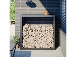 Vidaxl Suporte Para Lenha 100x40x100 Cm Aço Antracite