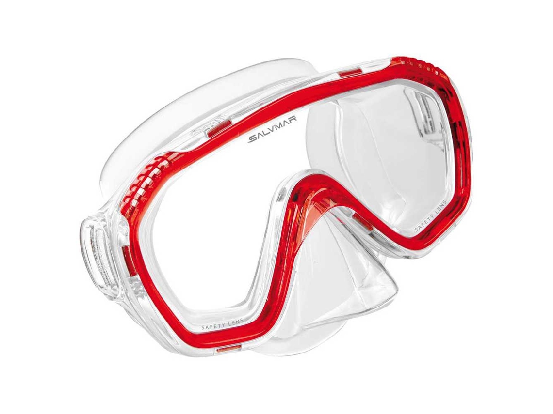Máscara Snorkeling Milly Junior Transparente Vermelhosalvimar