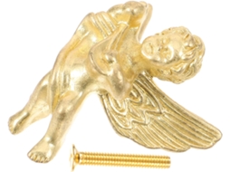 Puxador De Gaveta Angel Em Latão, Puxador Decorativo Para Armário, Dourado