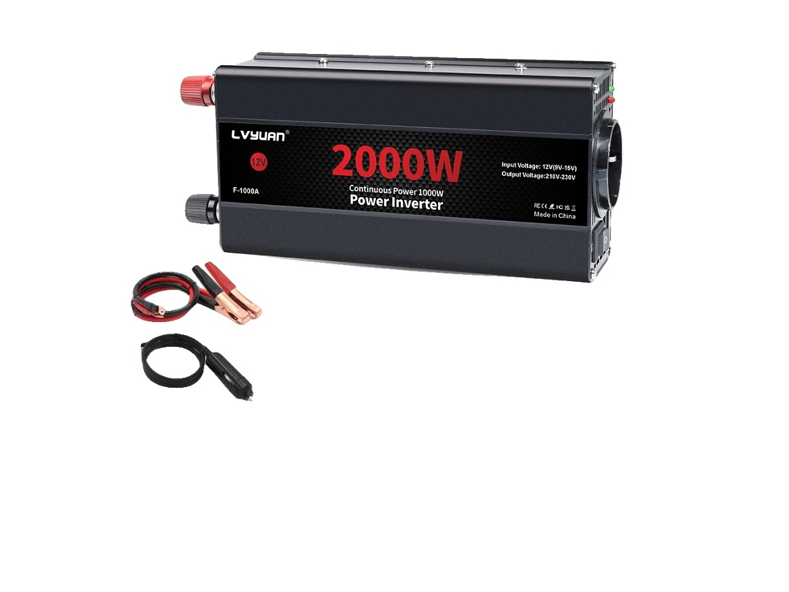 Inversor, Conversor De 12v Para 220v, Fonte De Alimentação Portátil, 12v 2000w Ue