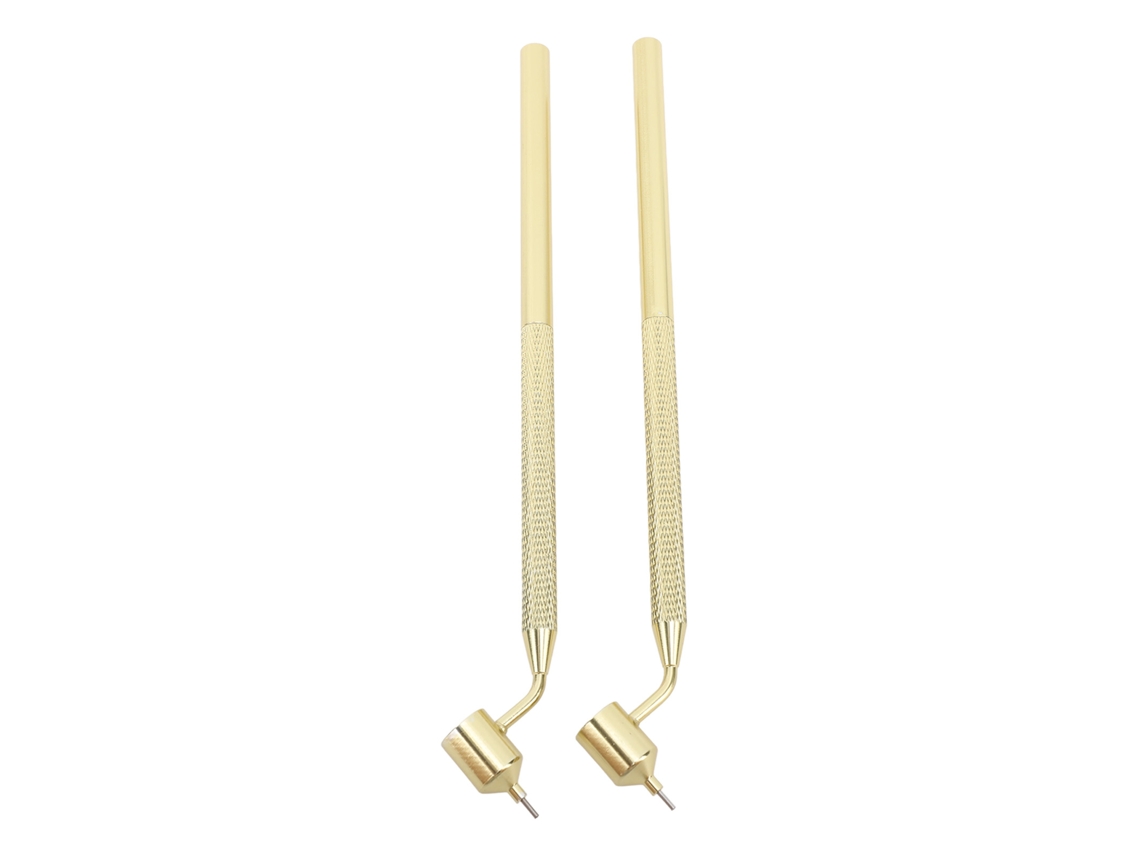 2 Rotuladores De Trazo Fino De 0,5 Mm Y 0,7 Mm, Con Mango Antideslizante Y Regla Inclinada De Aluminio Para Retoques Y Reparaciones.