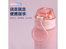 Garrafa de Água 1l Flip com Canudo Rosa Azul