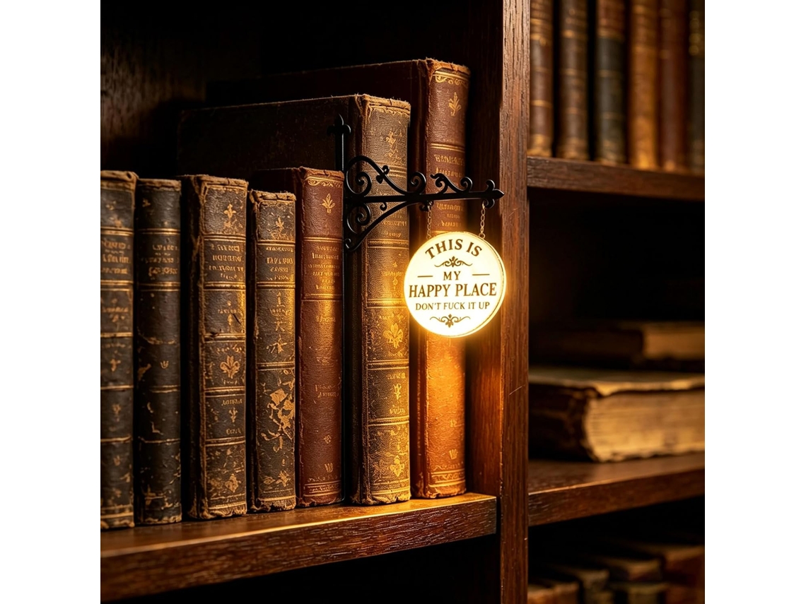 Luminária De Led Pendente Em Formato Estante Com Base Para Livros,