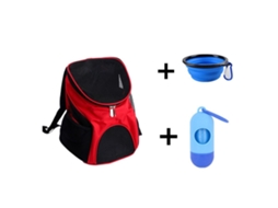 Mochila AQUAFORGE para Cães e Gatos, Respirável, Portátil, até 11kg, 34x30x44cm