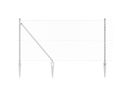 Conjunto 1 Poste De Cerca Vidaxl Prateado Aço (25 X 1,2 M)