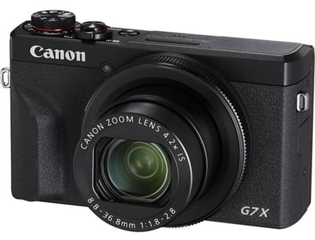 Máquina Fotográfica Compacta CANON Powershot G7X Mark III (Preto - 20.1 MP - ISO: 125 a 12800 - Zoom Ótico: 4.2x)