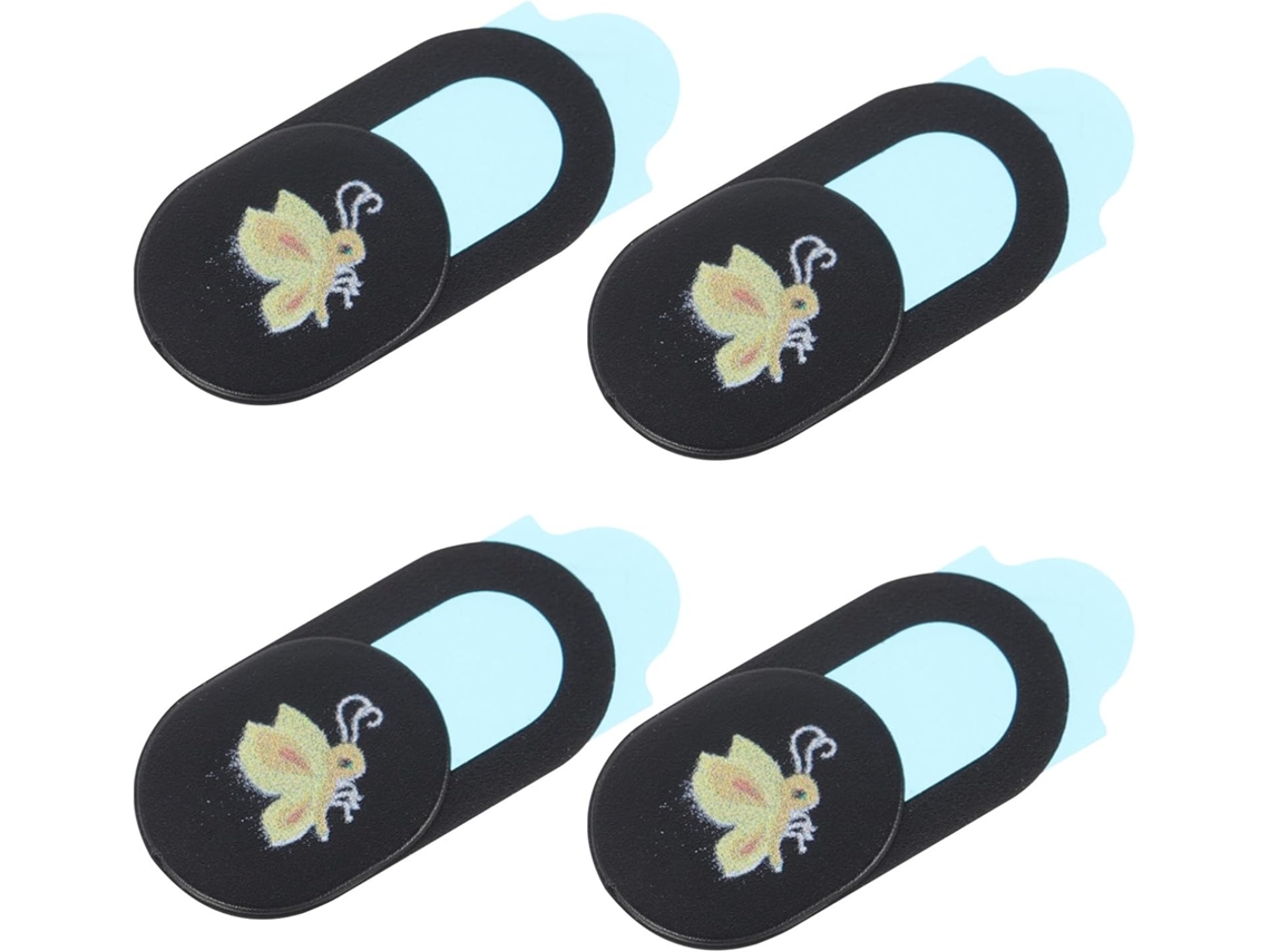 Capas Pretas Em Abs Para Webcam, Com Proteção Contra Espionagem E Privacidade, Pacote Com 4 Unidades.