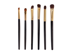 Pincéis Para Olhos Msq 6 Peças Dourado Rosa Pincéis Para Sombras Sobrancelhas E Linha Dos Olhos Para Maquiagem
