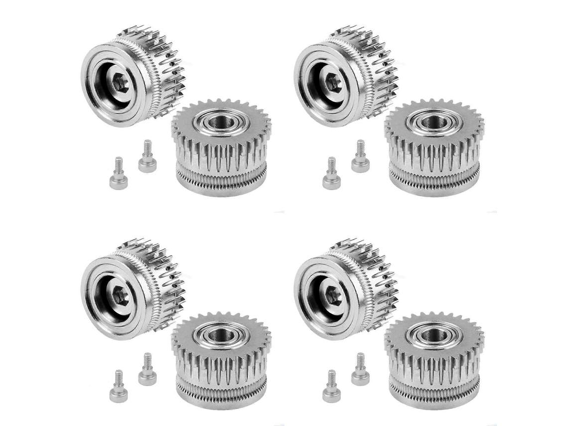 4x Hardened Steel Extruder Gear For K1/k1c/k1 Max/ender3v3/v3plus Wear-resistant Dual Gear