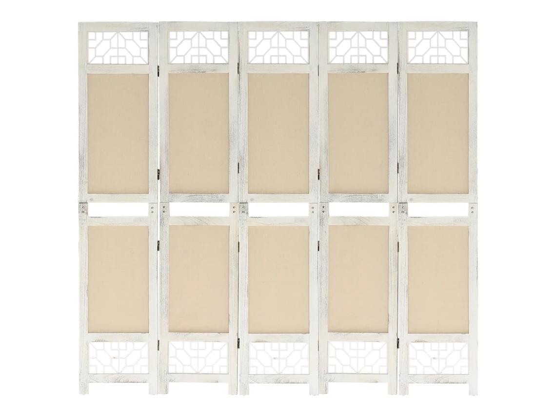 Room Divider, Room Dividers Vidaxl Creme Tecido (175 X 165 Cm)