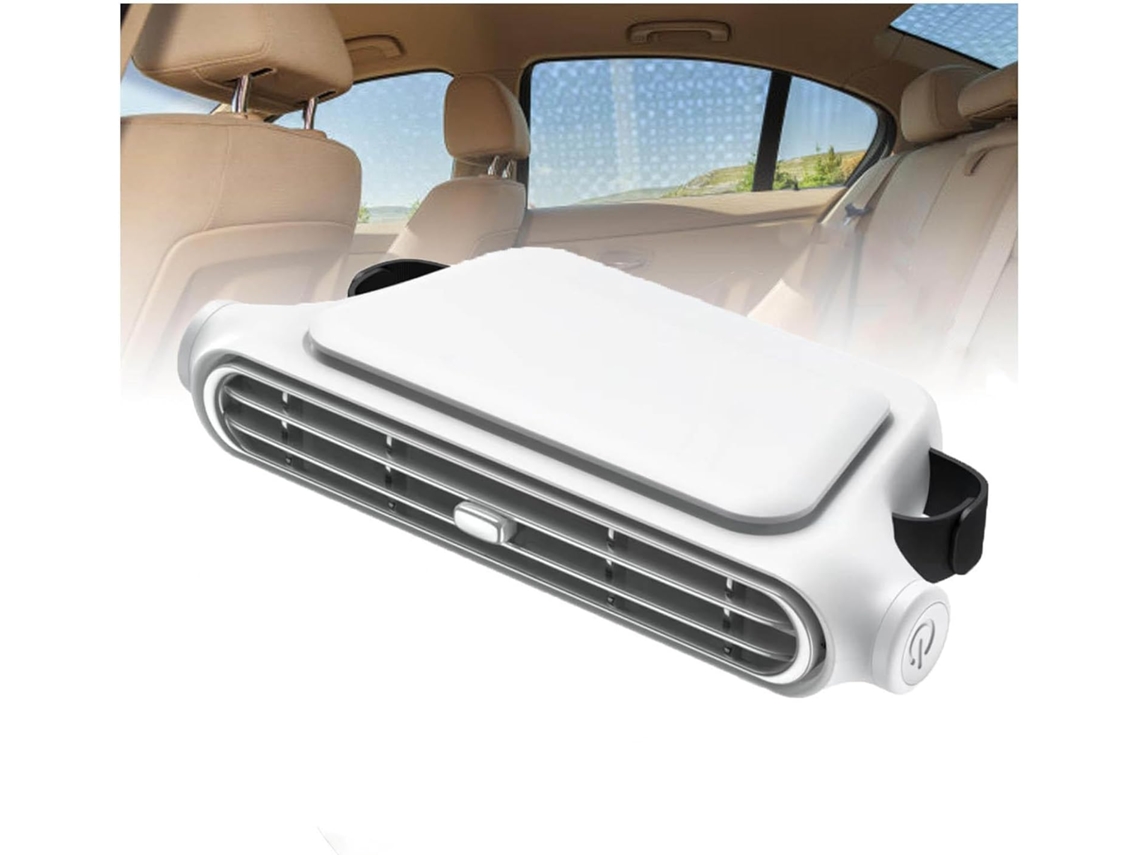 Ventilador Portátil Para Assento De Carro Com 3 Velocidades, Mini Ventilador Portátil Para Van, Suv, Rv, Branco