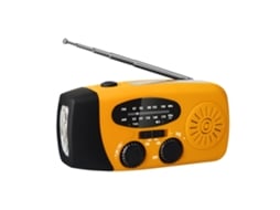 Rádio de manivela AQUAFORGE com célula solar, lanterna e bateria externa 2000mah para sos