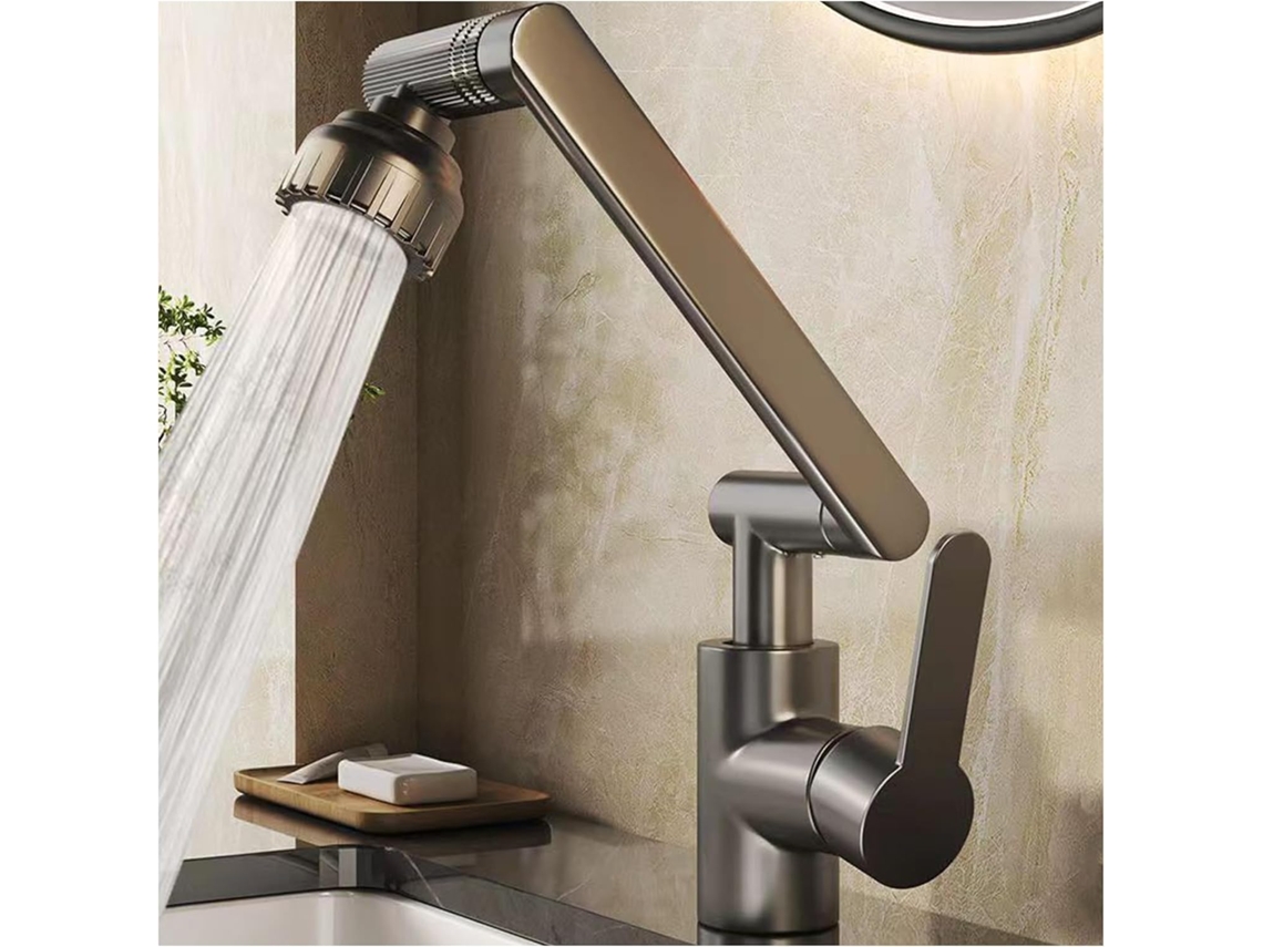 Torneira De Cozinha, Aço Inoxidável Para Pia, Extensível, Giratória Flexível De 1080°, Instalação Sob Janelas, 2 Posições