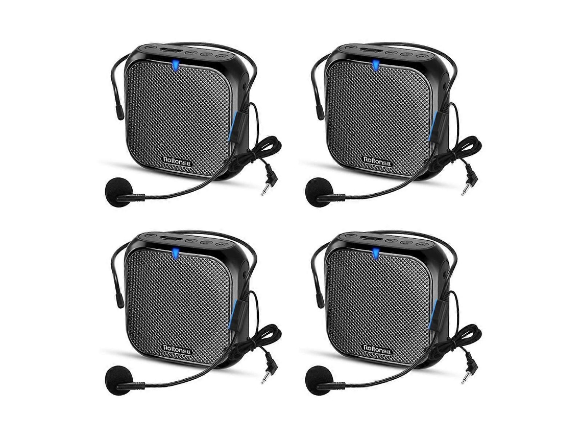 4 Amplificadores de Voz Portáteis, Amplificador com Microfone e Alto-falante, Sistema de PA Pessoal Slowmoose