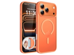 Capa Protetora Magnética Resistente Para Iphone 17 Pro Max De 6,9 ​​polegadas Laranja
