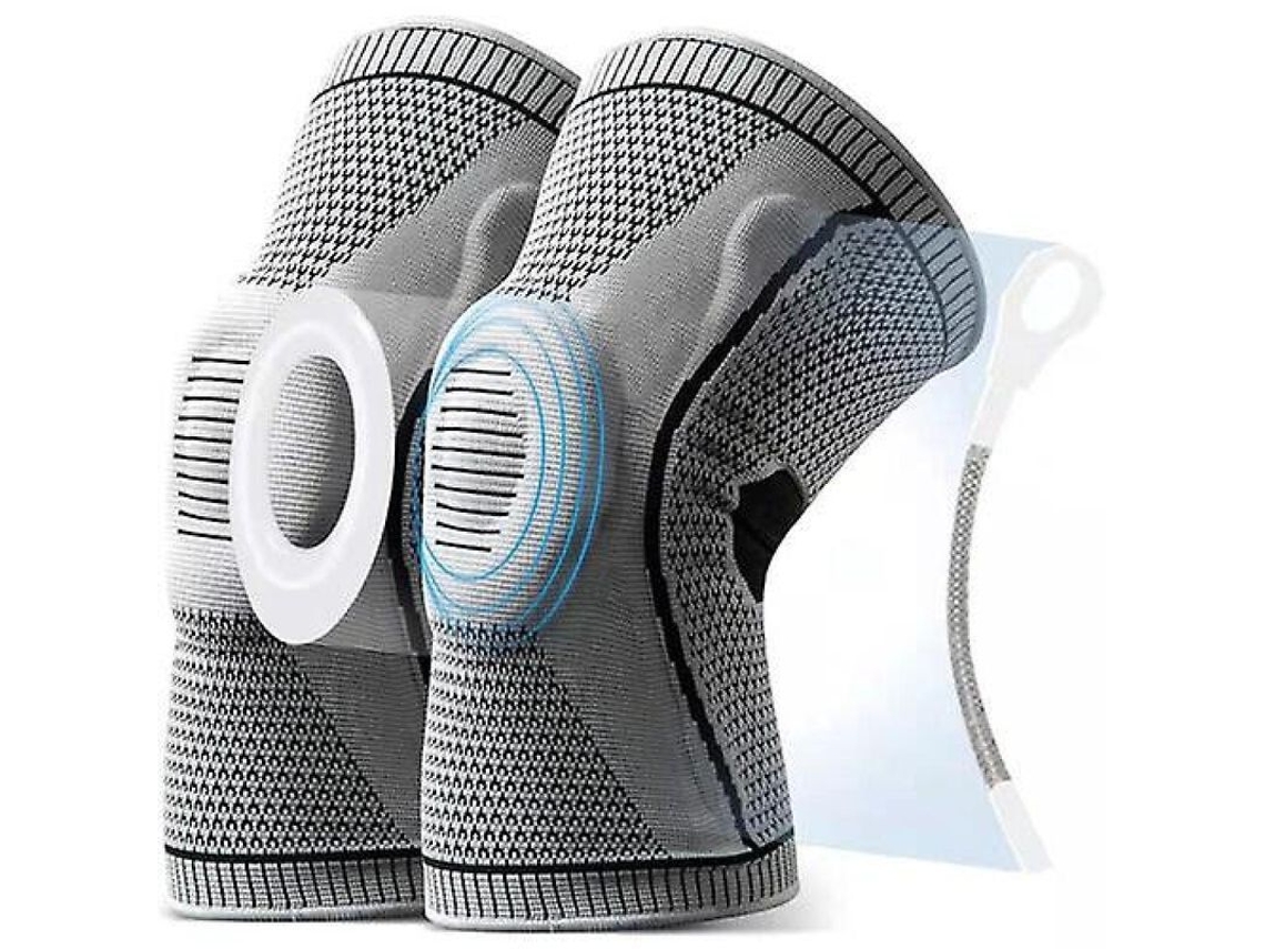 Rodillera Médica S/MARCA, Ultra Knee Elite, compressão, com resortes e almofadas de silicone, XL, 2 unidades
