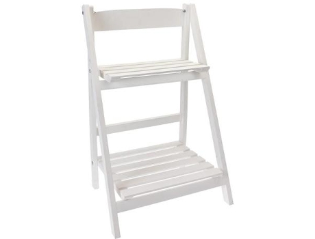 Estanteria madera 2 pisos blanca 41x32x70cm