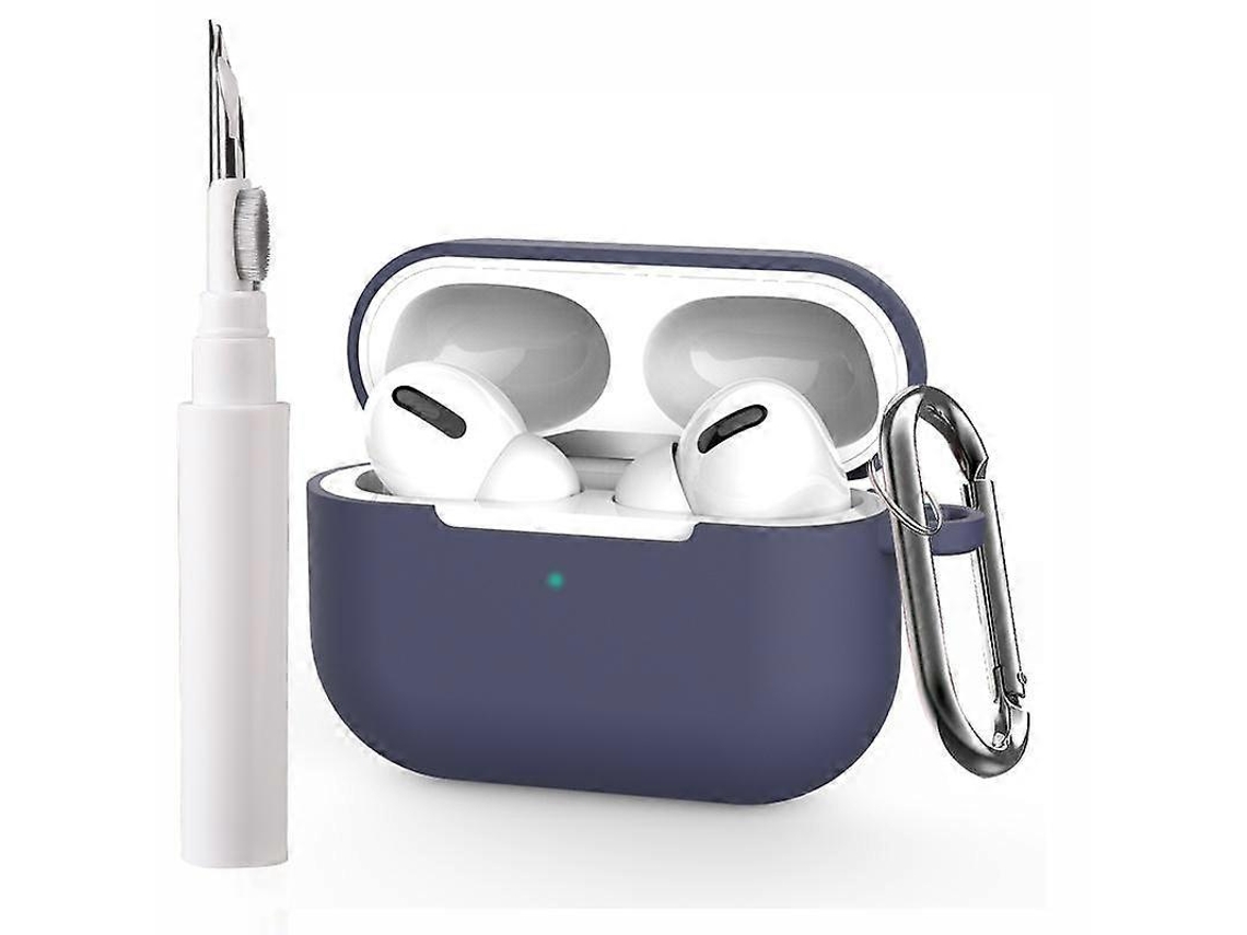 Capa protetora de silicone para fones de ouvido com estojo de limpeza + Fivela para Pendurar para AirPods Pro GIECY